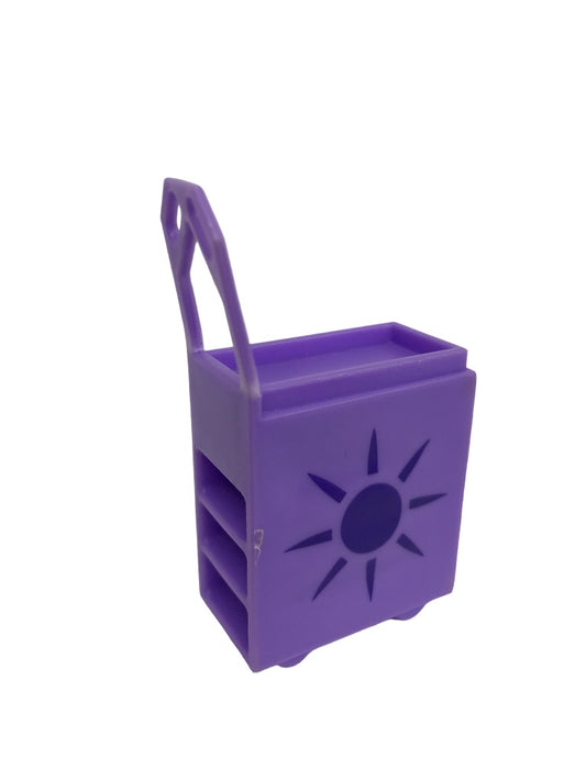 Mattel Polly Pocket Groovy Getaway Jet Plane Purple Cart