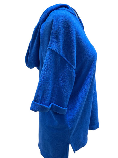 Medium Tommy Bahama Blue Short Sleeve Hooded Top Cover Up