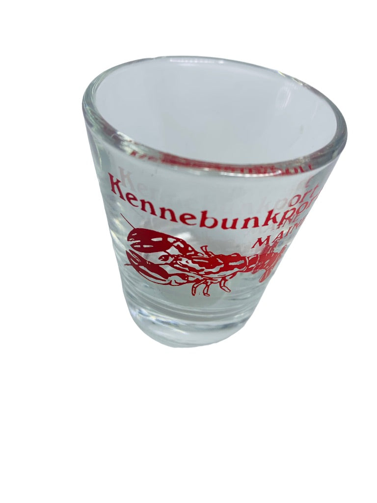 Kennebunkport Maine Souvenir Shot Glass 1.5 oz Barware Red Lobster