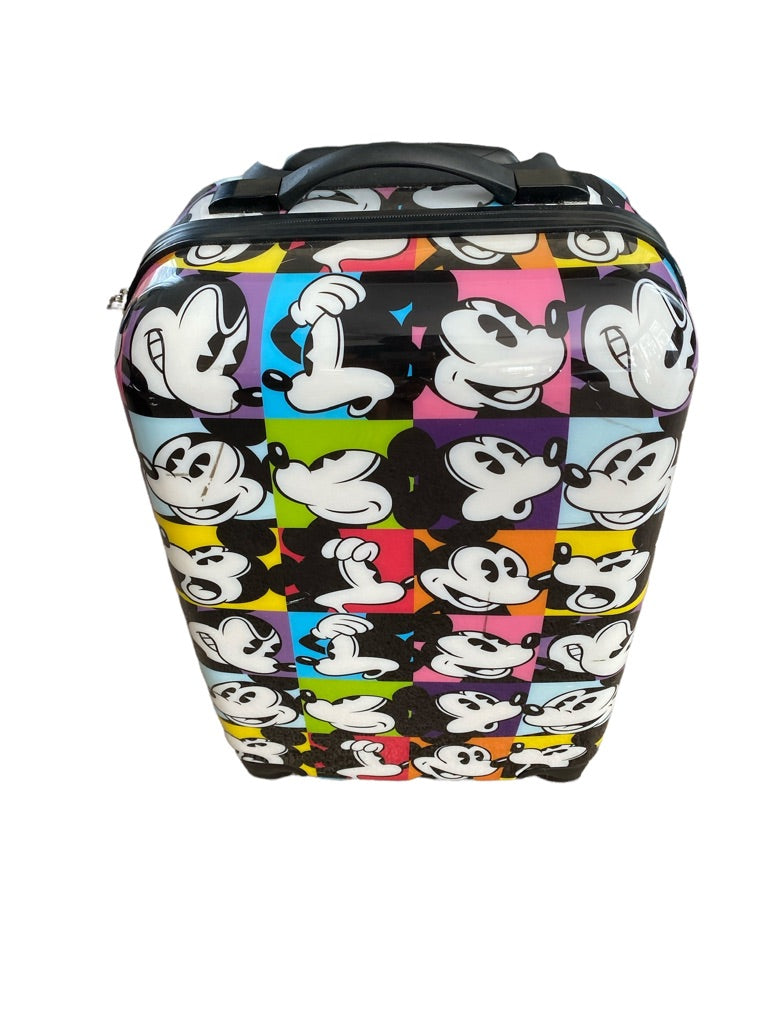 Disney Mickey Mouse Hard Case Rolling 360 Luggage Pop Art 19"