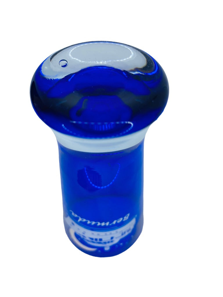 Bermuda Shot Glass Shooter Souvenir Blue Glass Barware Ship Night Moon