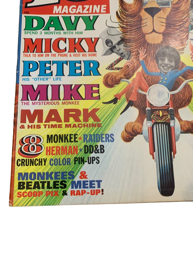 16 6/1967-Monkees-Sonny & Cher-Raiders-Beatles-Davy Jones-teen mag-VG/FN