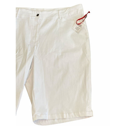 22W Ruby Rd Women's Shorts White NWT Flat Front