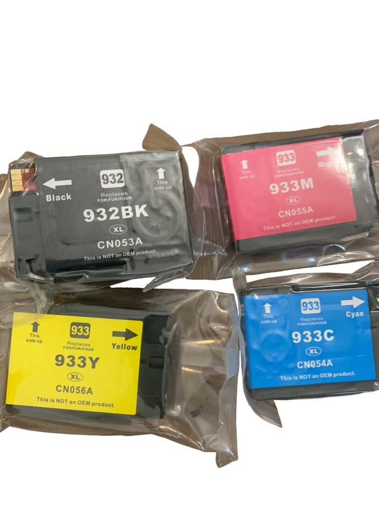 Uniwork Compatible New Printer Ink Cartridges 932BK 933C 933Y 933M