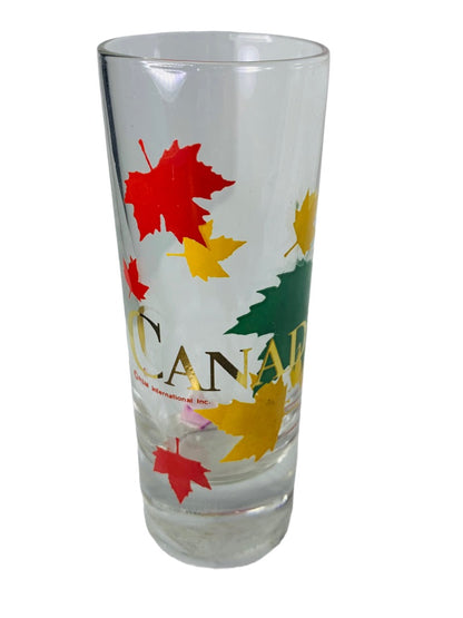 Souvenir Canada Multicolor Maple Leaf Shot Glass Shooter Barware