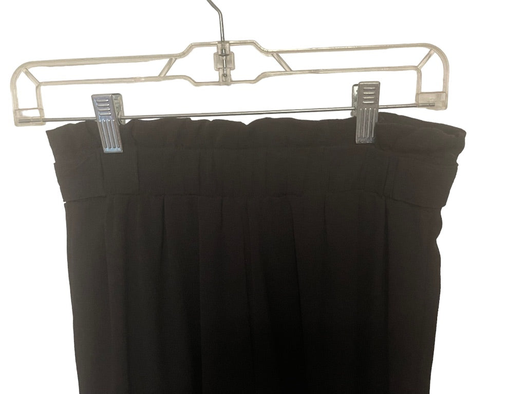 Small She + Sky Women's Black Sheer Wide Leg Dress Pants Shorts Lining