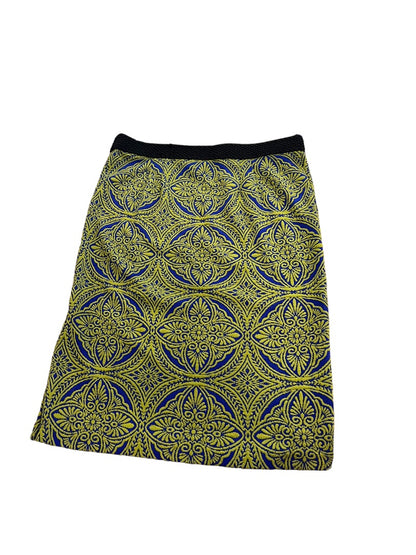 Large Anthropologie Maeve Medallion Jaquered Pencil Skirt