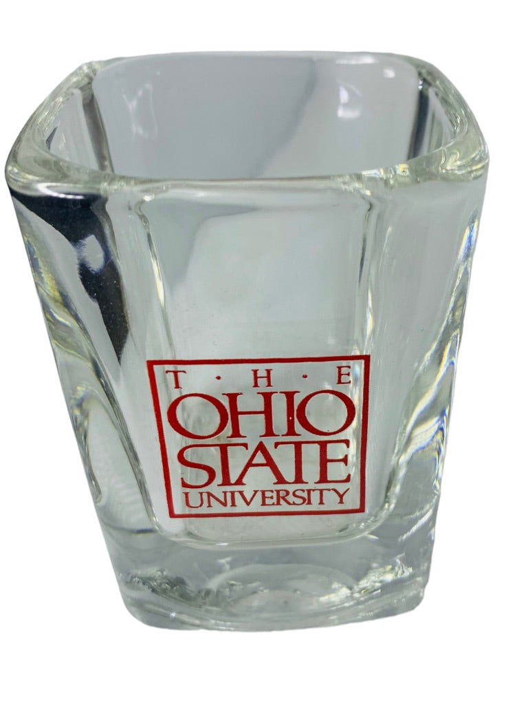 The Ohio State University Square Shot Glass Barware 2 1/2"h x 1 3/4" Square