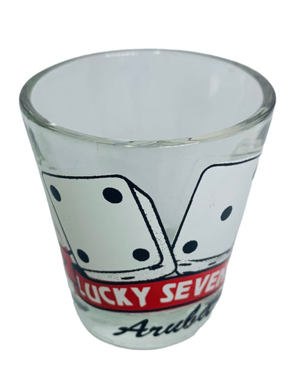 Lucky Sevens Aruba Shot Glass Dice 1.5 oz Barware