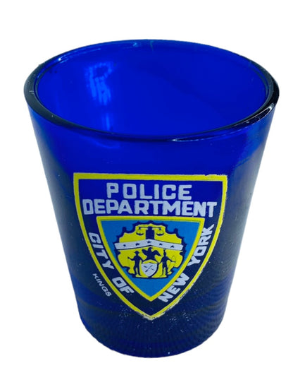 Blue Shot Glass NYPD Police Department City of New York