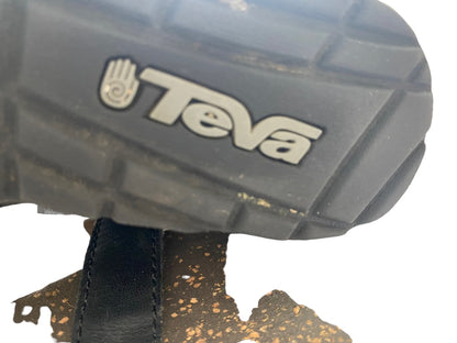 9 Teva Cabrillo Crossover Wedge Sandals Black