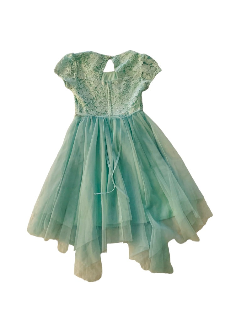 7 Speechless Girls Mint Green Party Dress Cap Sleeve Lace and Tulle