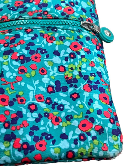 Kipling Keiko Crossbody Bag Field Floral Travel With Charm 3 Zip