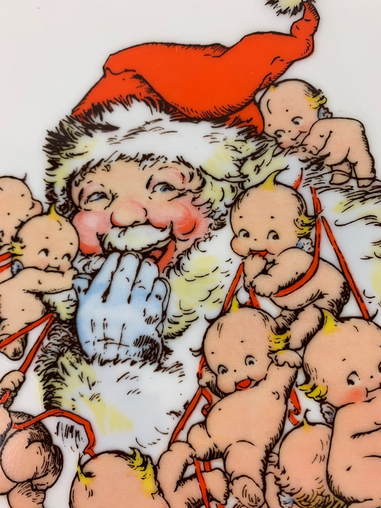 Kewpie 1973 Christmas Decorative Plate Santa 10.5"