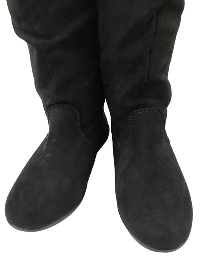 12M Girls Youth Sonoma Microfiber Black Back Zip Boots