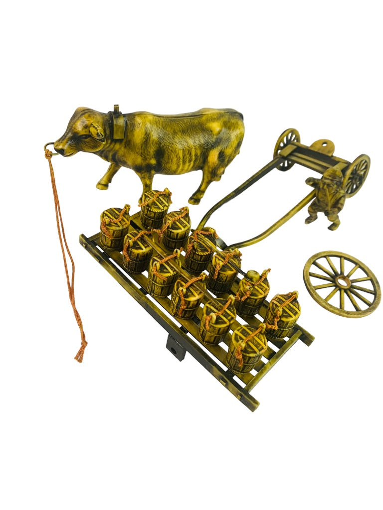 Vintage 1950s Celluloid Display Ox and Cart Missing Pieces Japan Figurine