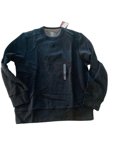 Medium G.H.Bass Men's New Black Heather Super Soft Crewneck Sweatshirt