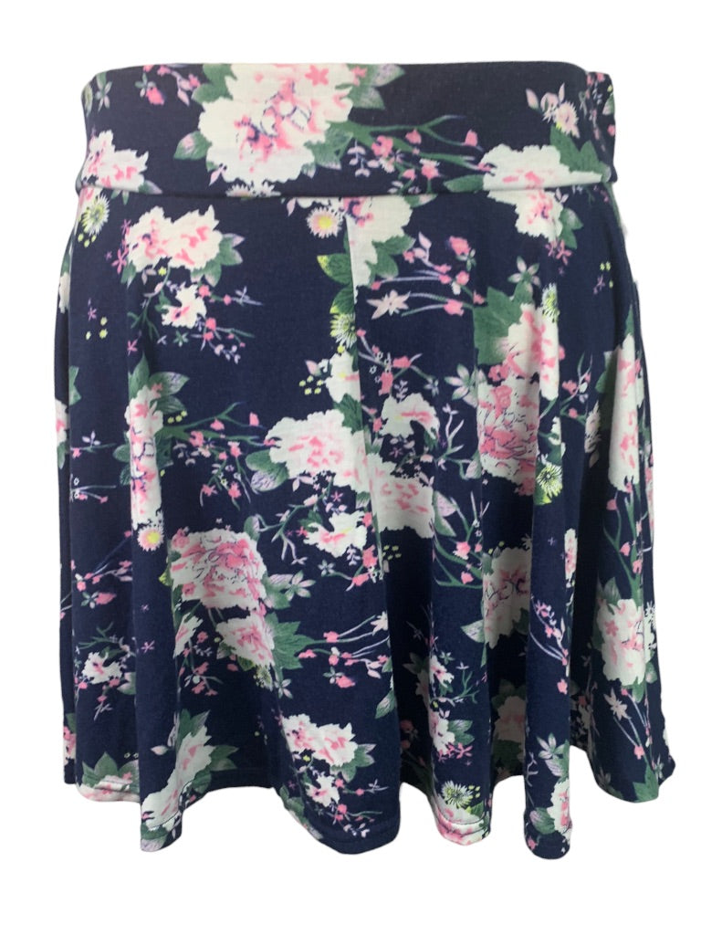 Large Urban Coco Junior Women's Floral Pull On Skater Skirt Jersey Knit