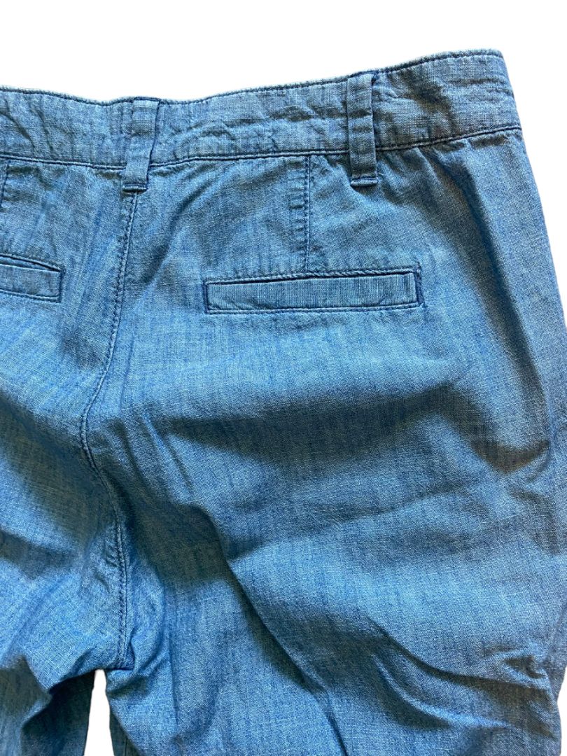0 GAP Girlfriend Khaki Chambray Cotton Pants Light Blue