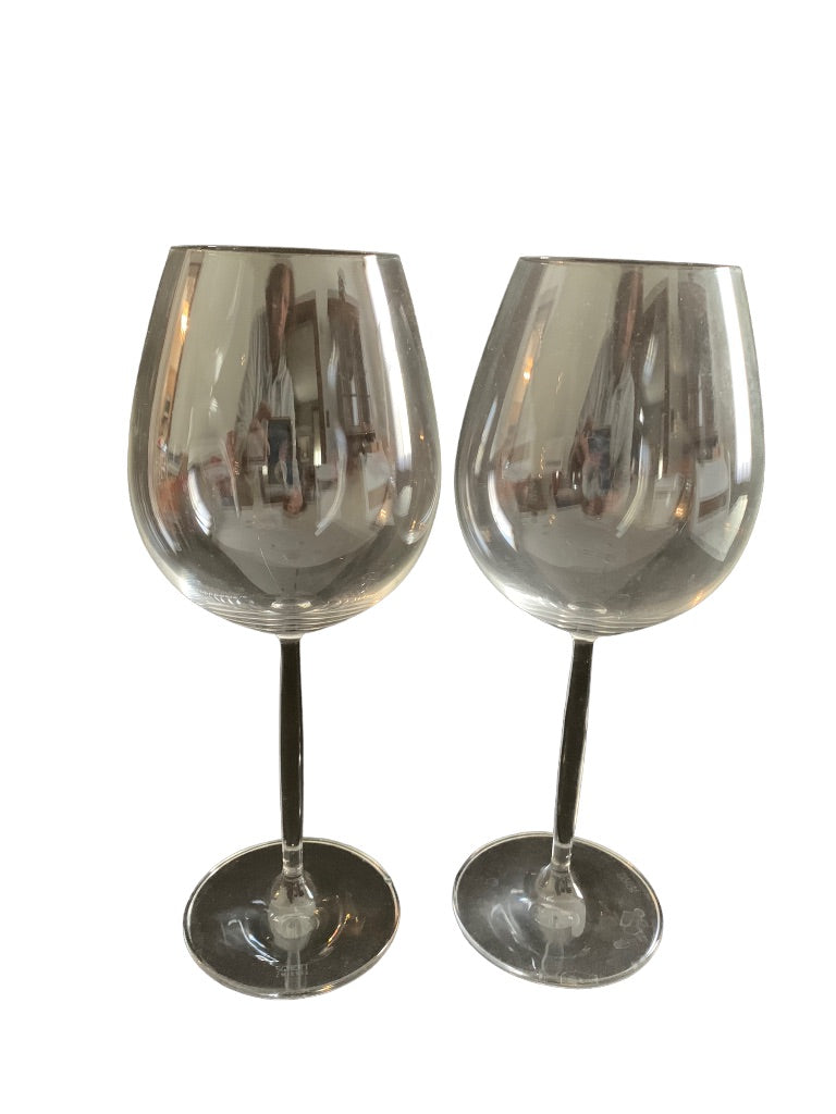 Set of 2 Diva by Schott Zwiesel 10" Long Stem Water Goblet Clear Crystal