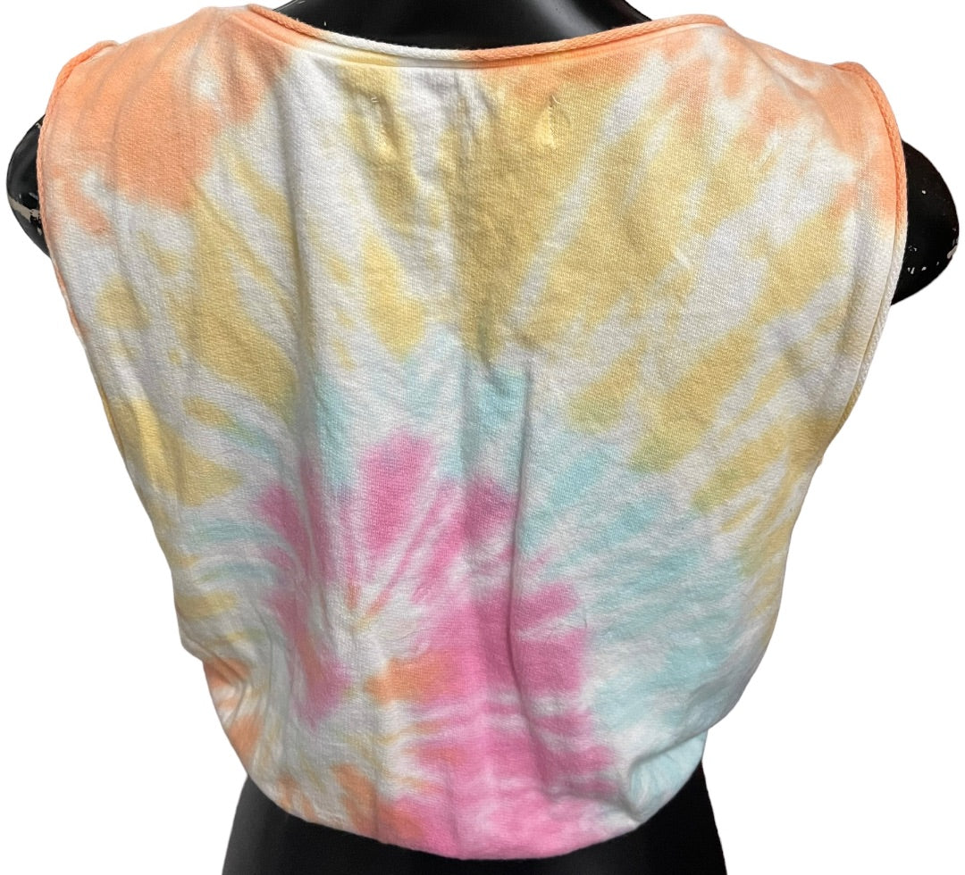 Medium Ocean Drive Cotton Tye Dye Sleeveless Womens Top Elastic Waist