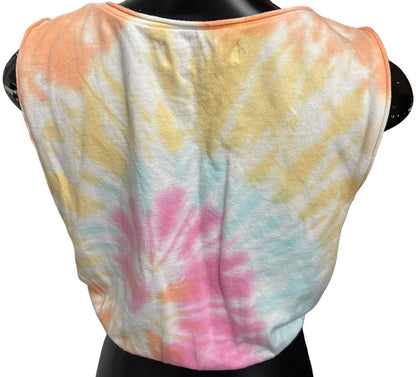 Medium Ocean Drive Cotton Tye Dye Sleeveless Womens Top Elastic Waist