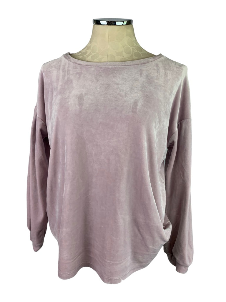 Medium Old Navy Women's Orchid Velour Pullover Puff Sleeve Top Shirt
