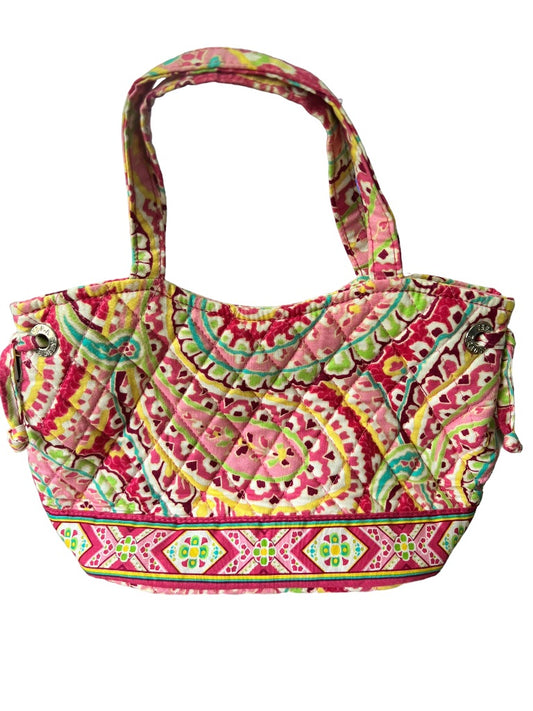 NWOT Vera Bradley Capri Melon Sherry Tote Paisley Small Purse Side Tie