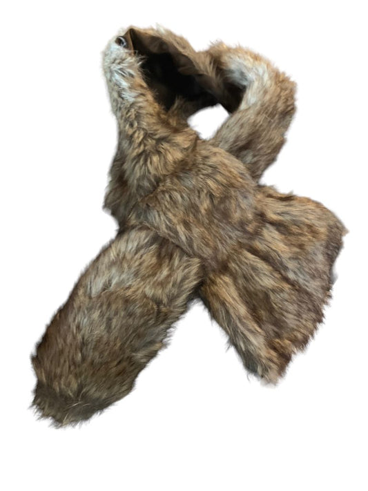 Capelli New Faux Fur Muffler Women's Brown Scarf with Slip Through Closure