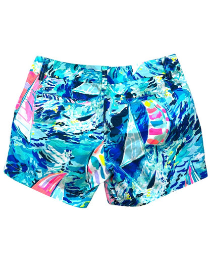 0 Lilly Pulitzer Hey Bay Bay Bright Blue Shorts 5" Inseam