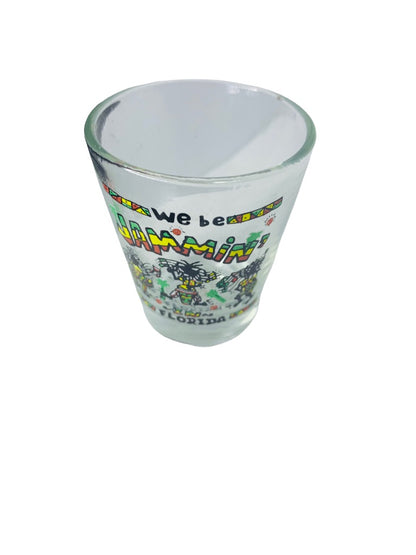 Florida "We Be Jammin'" Shot Glass Souvenir Barware 2.5"h x 2" Top Diameter