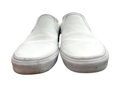 9.5 Vans Mens Classic True White Slip On Sneakers Skater Women's Size 11