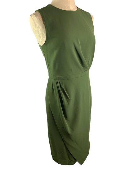 4 J.Crew Olive Assymetrical Hem Olive Sheath Dress Style#J1358