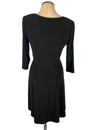 Small Tiana B. Little Black Dress Pullover Stretch Fabric V-Neck