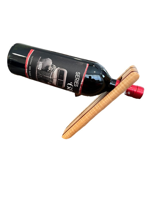 Handmade Wine Bottle Holder Wooden Balance Board Light wood