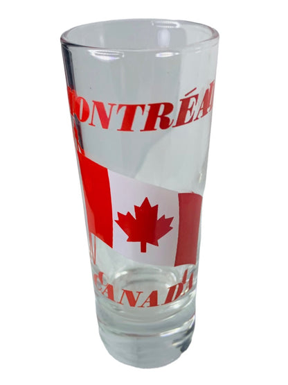 Montreal Canada Souvenir Canadian Flag Shot Glass Shooter Barware