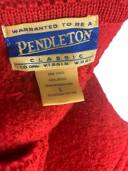 Large Pendleton Women's Boiled Virgin Wool Cardigan Vintage 1970s