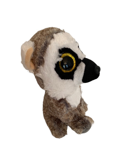 Ty Silk Beanie Boo LINUS Lemur 6.5" Inch Stuffed Animal Toy New with Tags