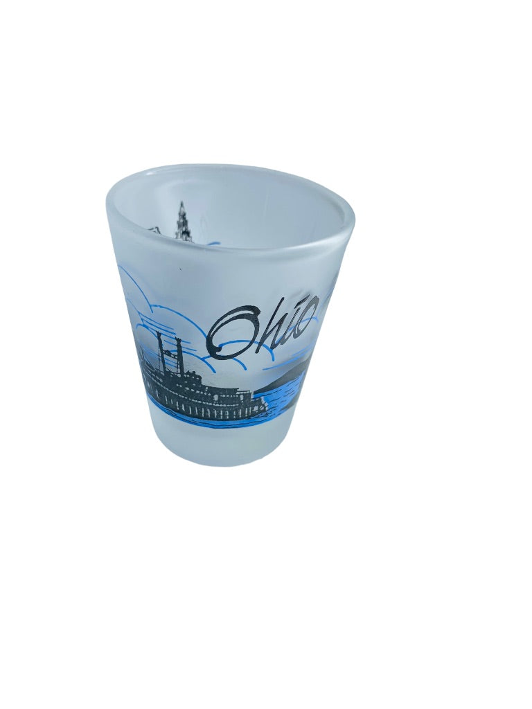 Ohio Souvenir Shot Glass Frosted Barware