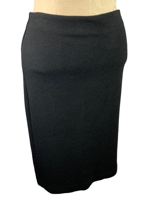 Small DR2 Black Stretch Textured Pull On Skirt Straight Pencil