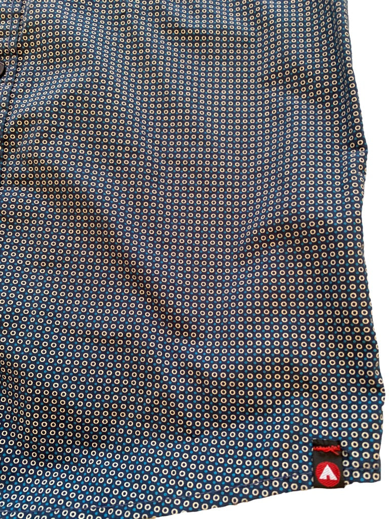 8/10 Airwalk Boys Microdot Pattern Blue Short Sleeve Button Up Shirt