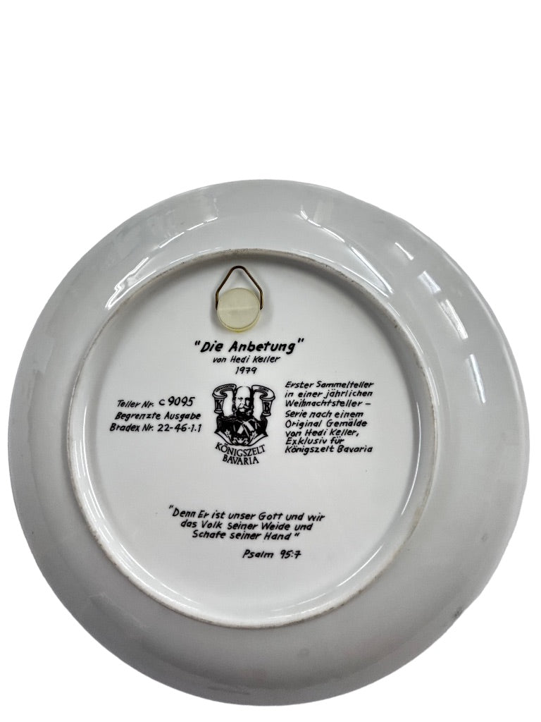 1979 Bradex 9.5" Plate heid Keller Konigszelt Byern "Die Anbetung" The Adoration Jesus Mary