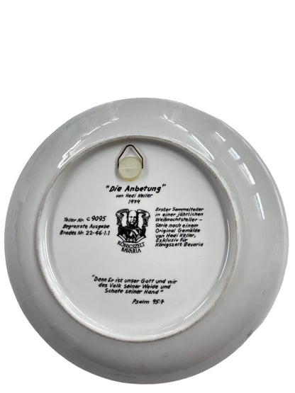 1979 Bradex 9.5" Plate heid Keller Konigszelt Byern "Die Anbetung" The Adoration Jesus Mary