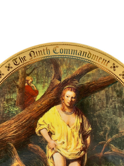 Danbury Mint Hand Decorated The Ninth Commandment Collectible Plate Mary Mayo 9.5"