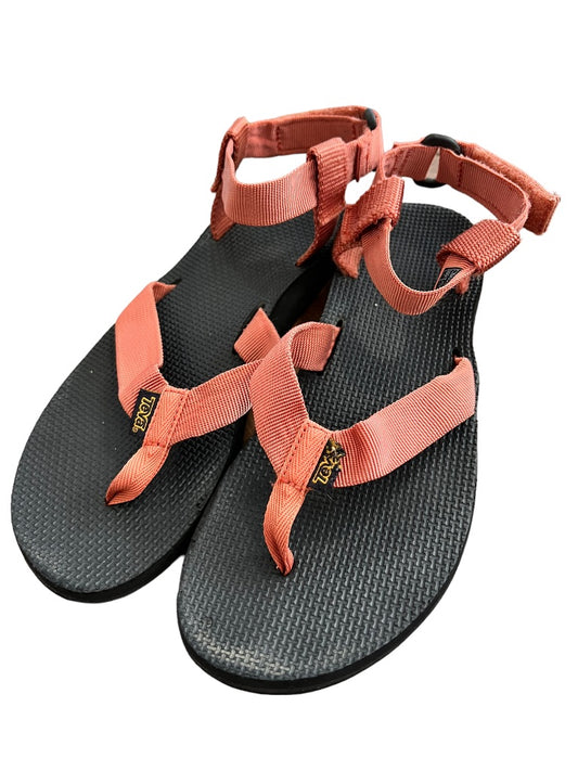 8 Teva Women's Backpack Original Coral Thong Strap Sandals