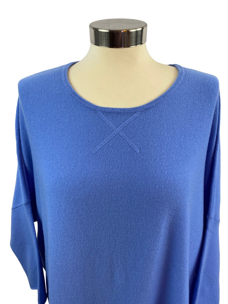 Large Tyler Boe 100% Cashmere Women's Blue Sweater Capelet