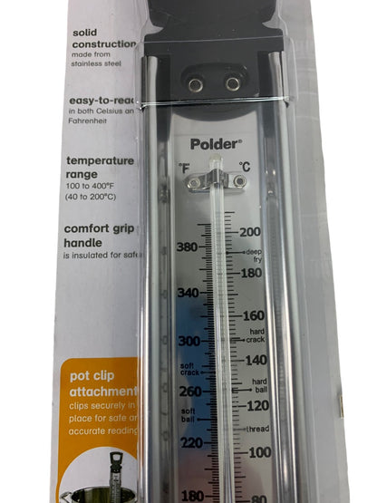 Polder Paddle Thermometer Candy Jelly Deep Fry THM-515 Pot Clip