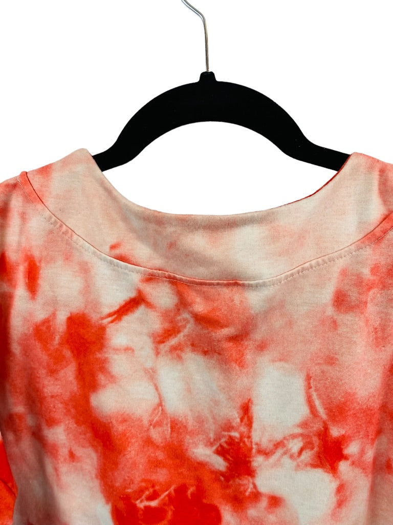 Medium Women's Poppy Tie Dye Jersey Knit Henley Pullover Women's