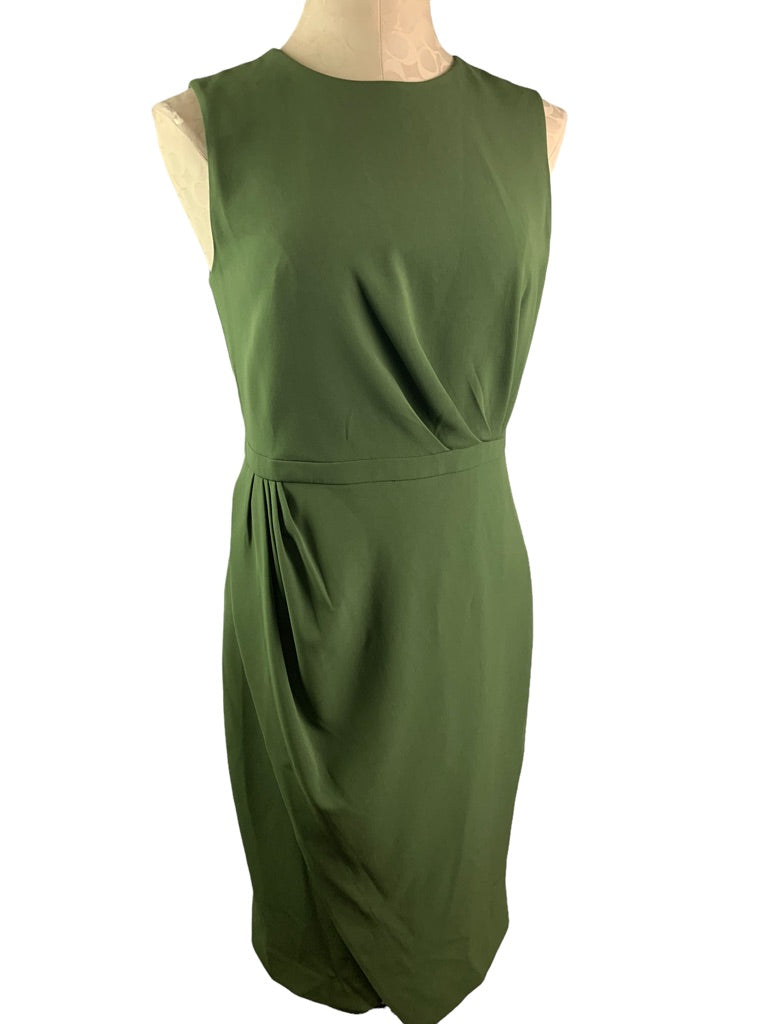 4 J.Crew Olive Assymetrical Hem Olive Sheath Dress Style#J1358