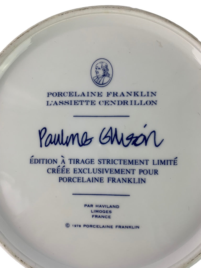 1978 Collectible Pauline Ellison Cinderella Plate 9.5" Pauline Ellison